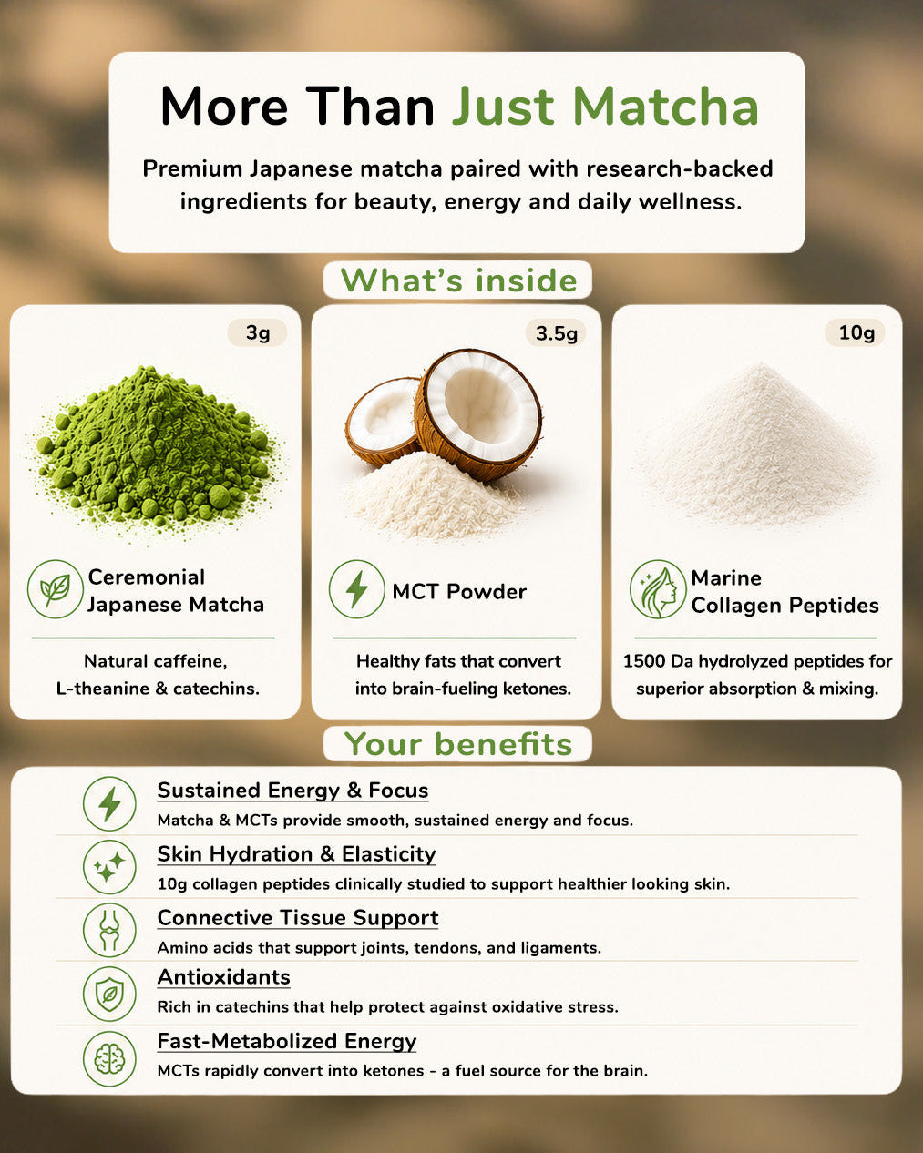 Coconut Matcha Collagen Latte