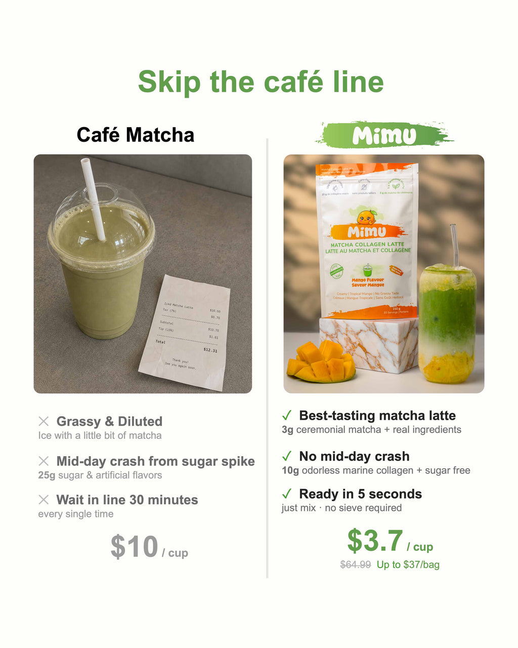 Coconut Matcha Collagen Latte