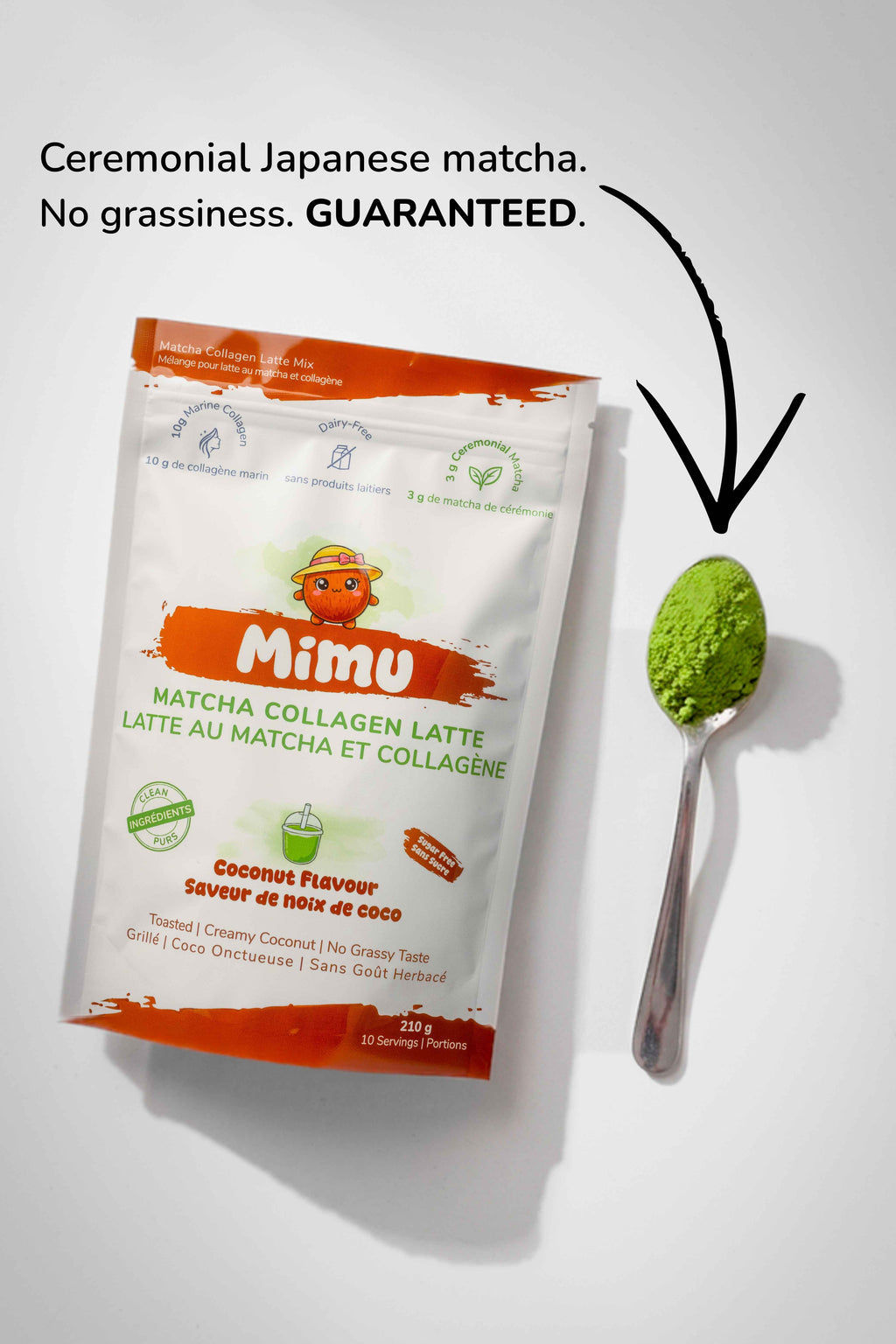 Coconut Flavour Matcha Collagen Latte/10serv.