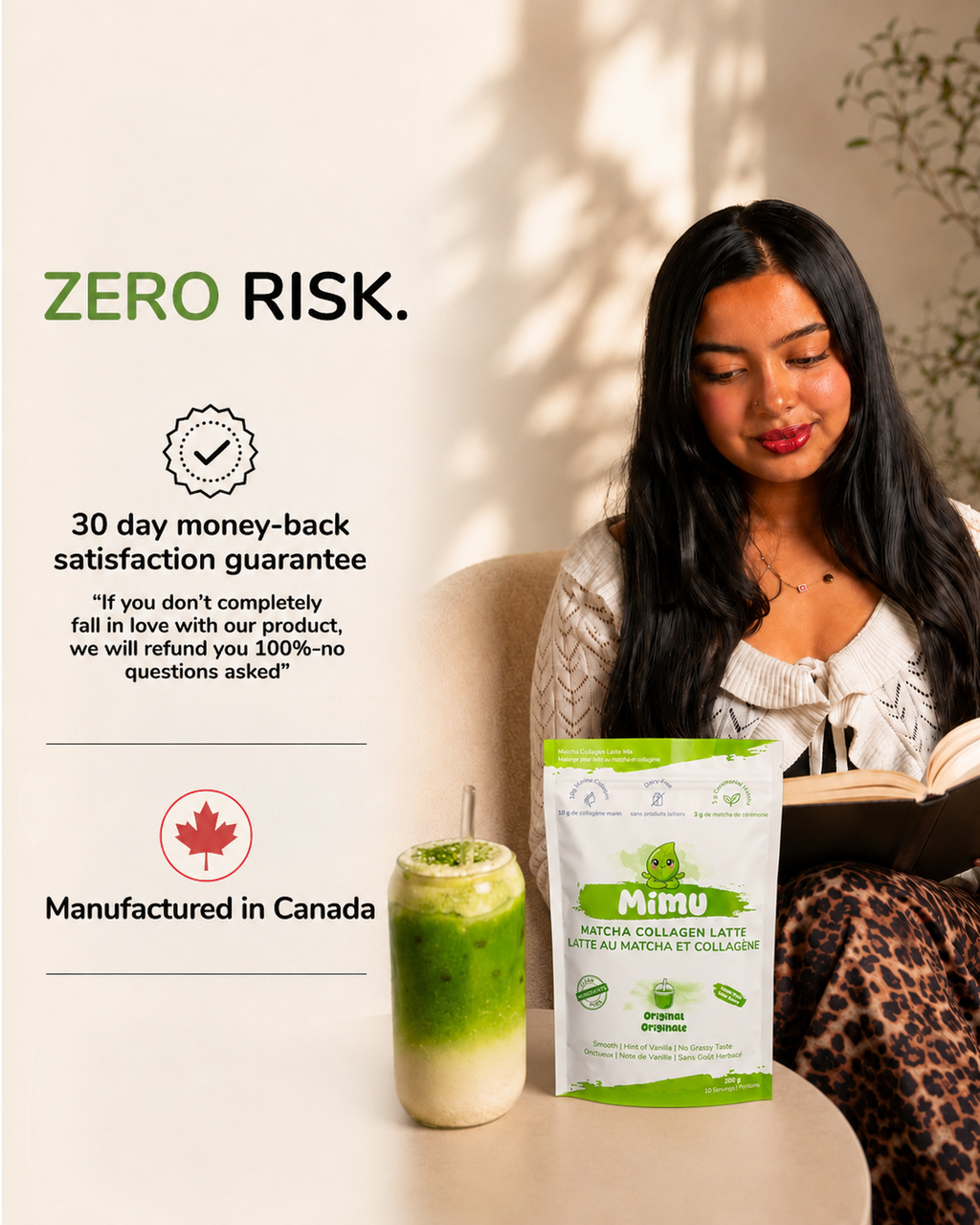 Coconut Matcha Collagen Latte