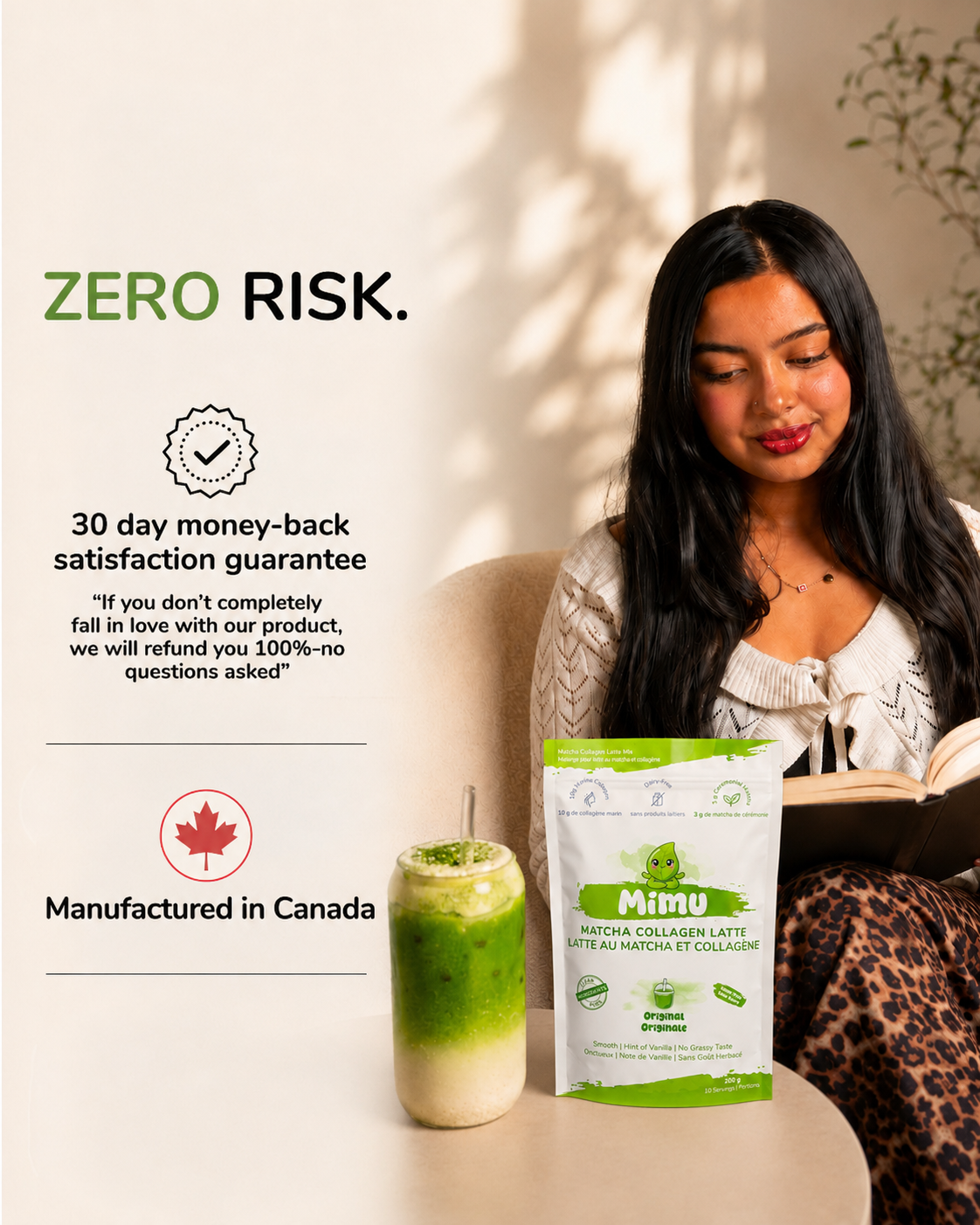 Coconut Matcha Collagen Latte