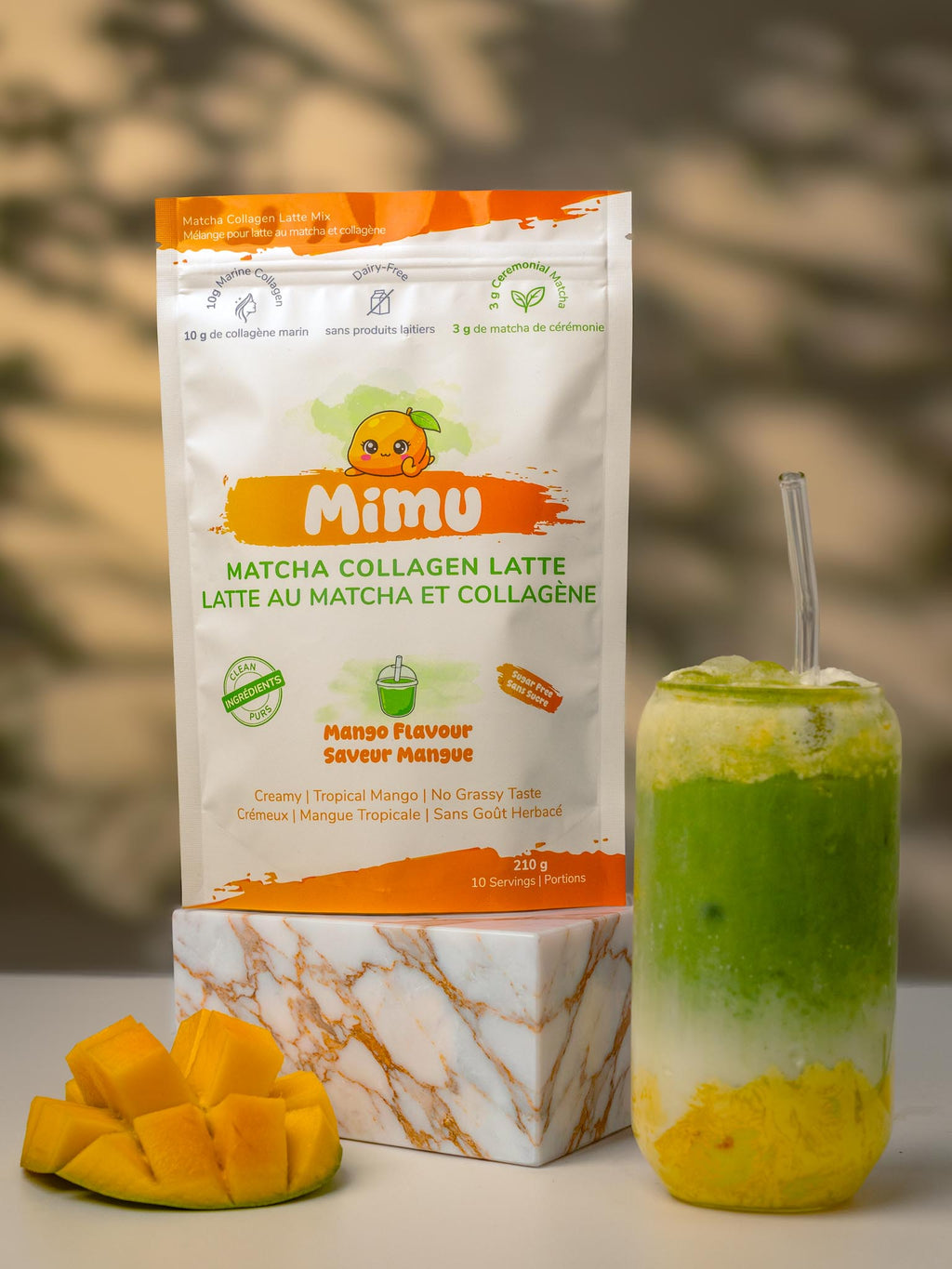 Mango Flavoured Matcha Collagen Latte/10serv.