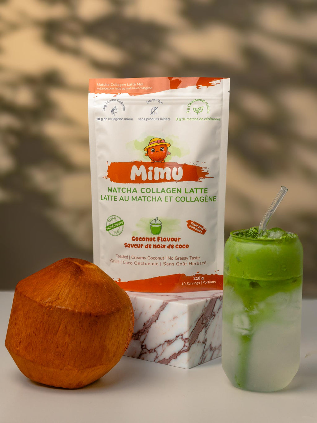 Coconut Flavour Matcha Collagen Latte/10serv.